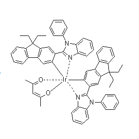 Bis(2-(9,9-diethyl-9H-fluoren-2-yl)-1-phenyl-1H-benzoimidazol-N,C3)iridium(acety