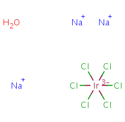 钠六氯铱酸盐(3-)水合物,CAS 123334-23-6,H2Cl6IrNa3O,水合六氯铱(III)酸钠